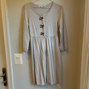 Boden Cream Cardigan with Floral Button  Accents